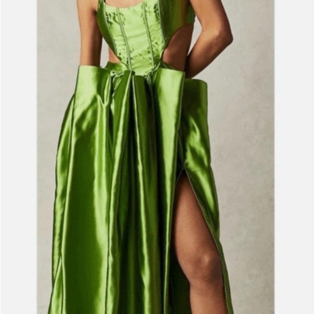 For Love And Lemons Virginia Green Maxi  Dress